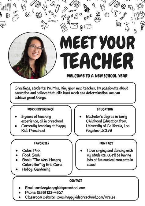 5 Free Meet The Teacher Templates On Google Docs