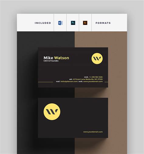 5 Free Microsoft Word Business Card Templates