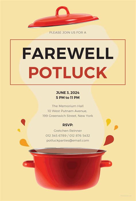 5 Free Potluck Flyer Templates To Download