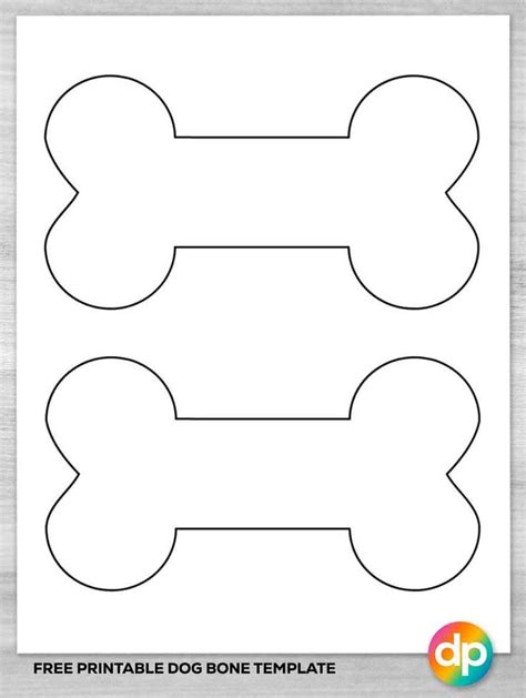 5 Free Printable Dog Bone Templates