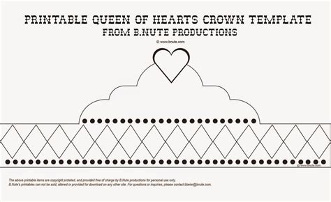 5 Free Queen Of Hearts Crown Printable Templates