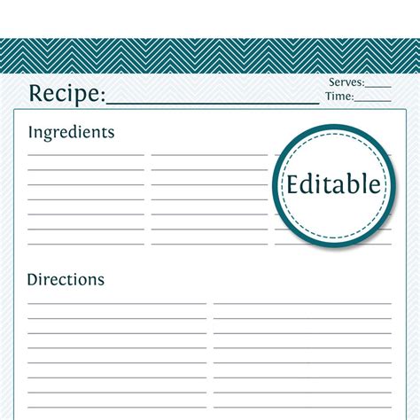 5 Free Recipe Templates For Microsoft Word