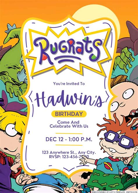 5 Free Rugrats Invitation Templates