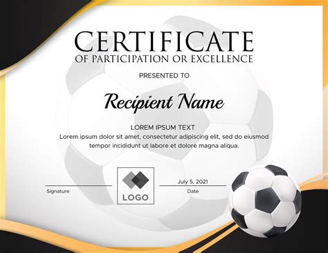 5 Free Soccer Award Certificate Templates