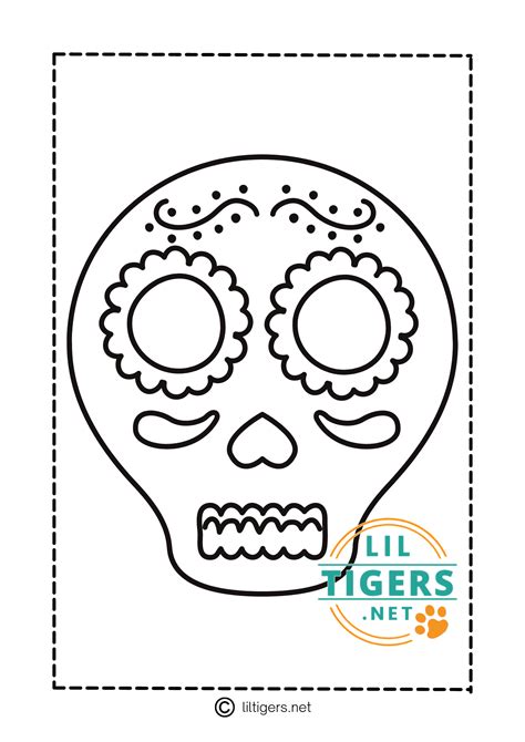 5 Free Sugar Skull Templates To Print