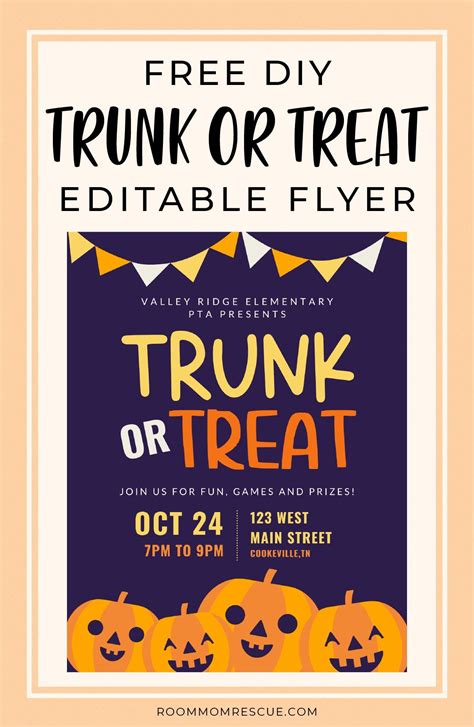 5 Free Trunk Or Treat Flyer Templates