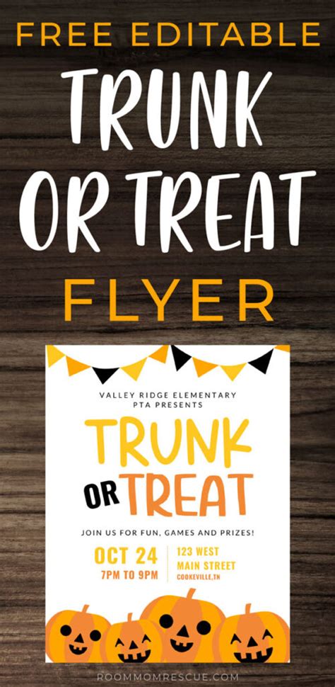 5 Free Trunk Or Treat Flyer Templates To Download