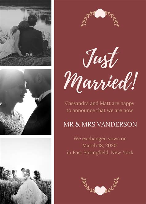 5 Free Wedding Announcement Templates Youll Love