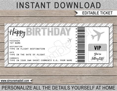 5 Gift Flight Ticket Templates To Delight Your Loved Ones