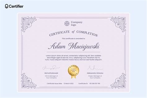 5 Google Slide Certificate Templates