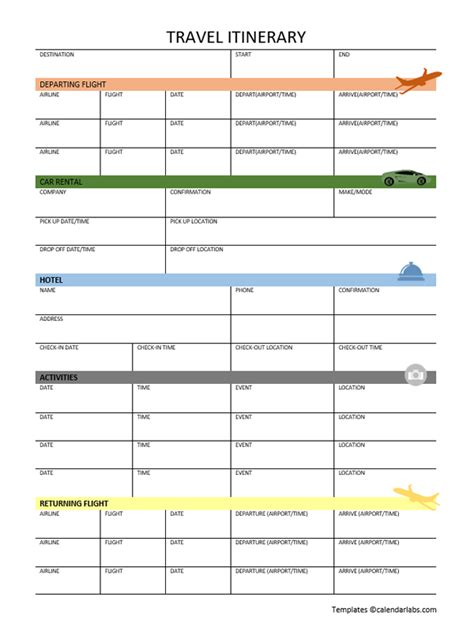 5 Microsoft Word Itinerary Templates To Simplify Your Travel