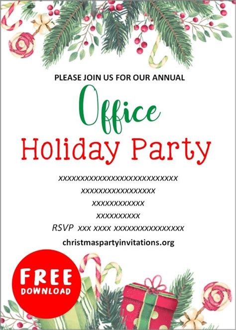 5 Office Holiday Party Invitation Templates