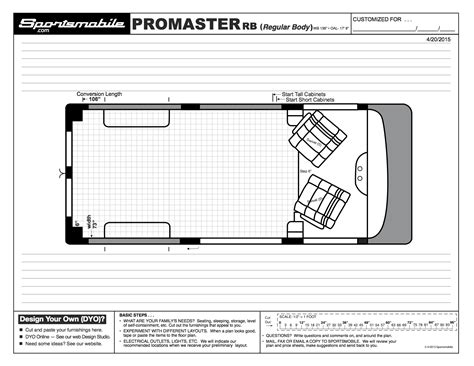 5 Ram Promaster Floor Plan Templates To Maximize Space