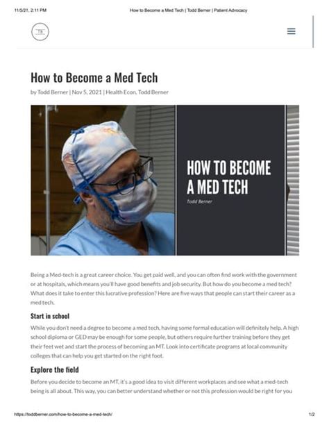 5 Steps To Become A Med Tech