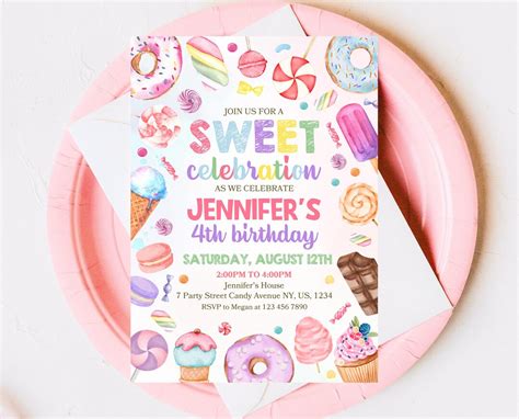 5 Sweet Ways To Design Candy Invitation Templates