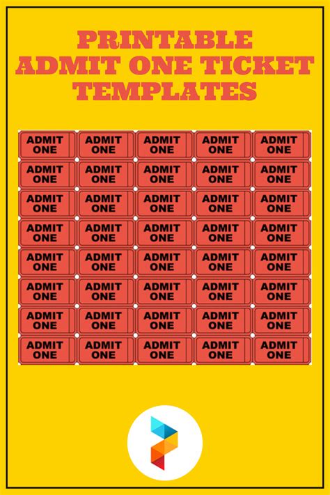 5 Templates For Admit One Tickets