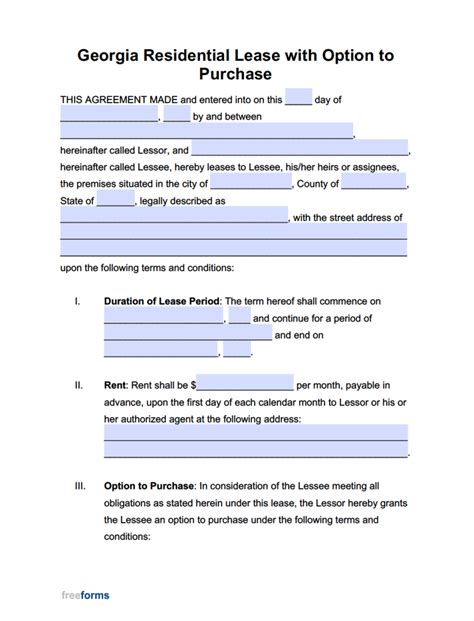 5 Ways To Create A Free Lease Template Georgia