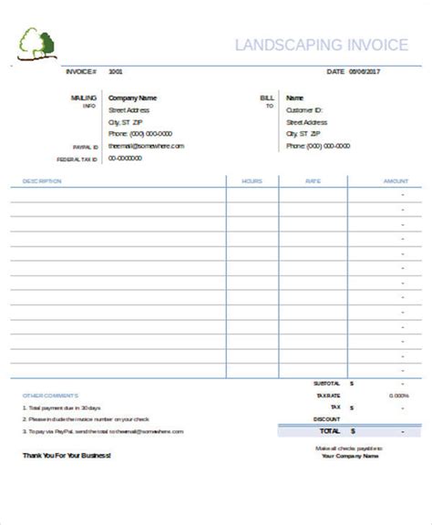 5 Ways To Create A Landscape Invoice In Excel