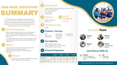 5 Ways To Create A One Pager Powerpoint Template Free