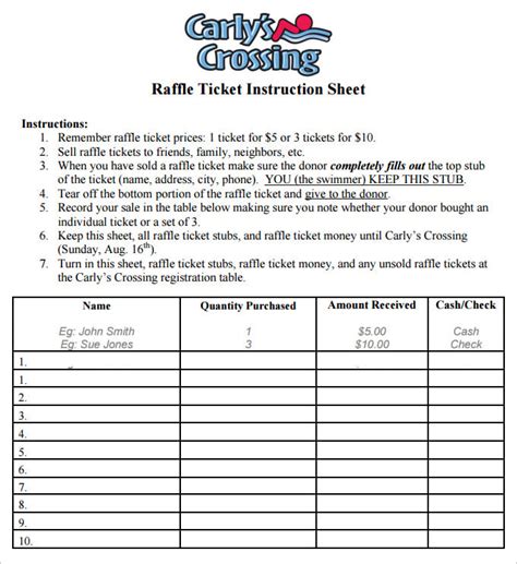 5 Ways To Create A Raffle Sheet Template