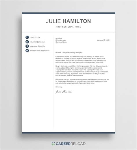 5 Ways To Get Free Modern Cover Letter Templates Word