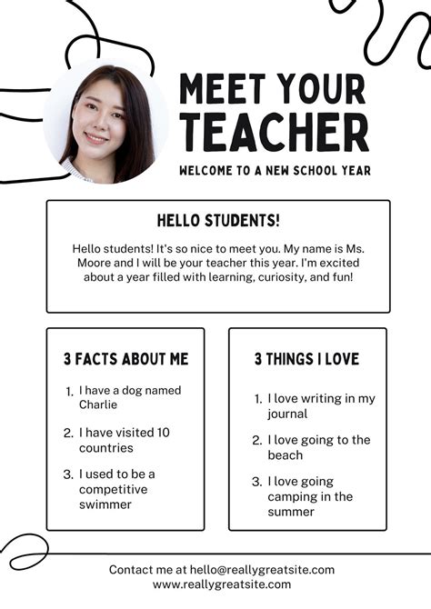 5 Ways To Introduce Yourself With Meet The Teacher Template