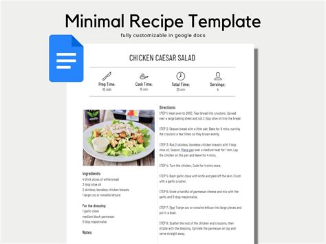 5 Ways To Organize Recipes With Google Docs Template