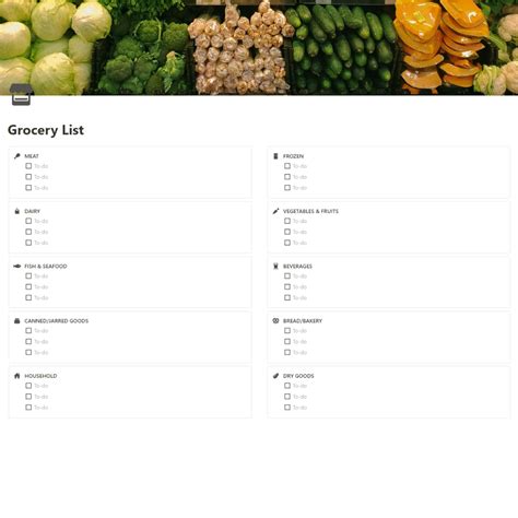 5 Ways To Organize Your Grocery List With Notion Template