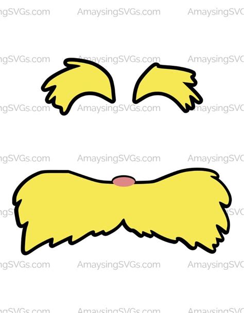 5 Ways To Rock Lorax Mustache And Eyebrows Template