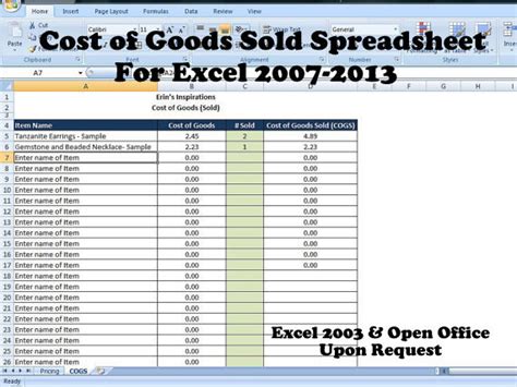 5 Ways To Simplify Cogs With Excel Templates