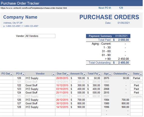 5 Ways To Simplify Purchase Order Tracking With Excel