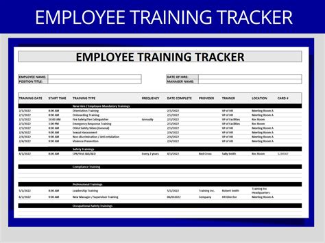 5 Ways To Use Training Tracker Template In Excel