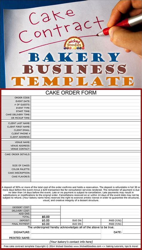 5 Ways To Write A Free Cake Contract Template