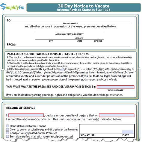 5 Ways To Write A Notice To Vacate In Arizona
