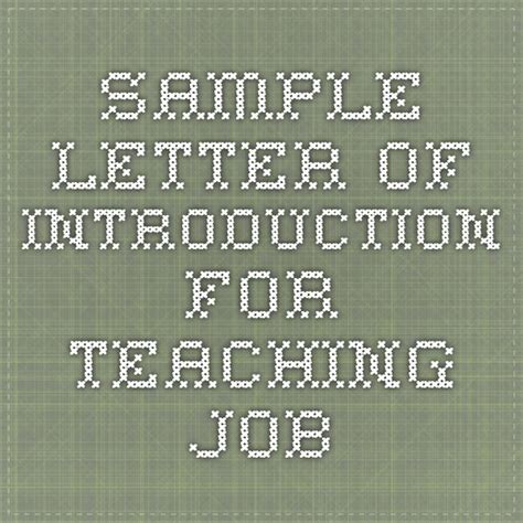 5 Ways To Write A Winning Teaching Job Introduction