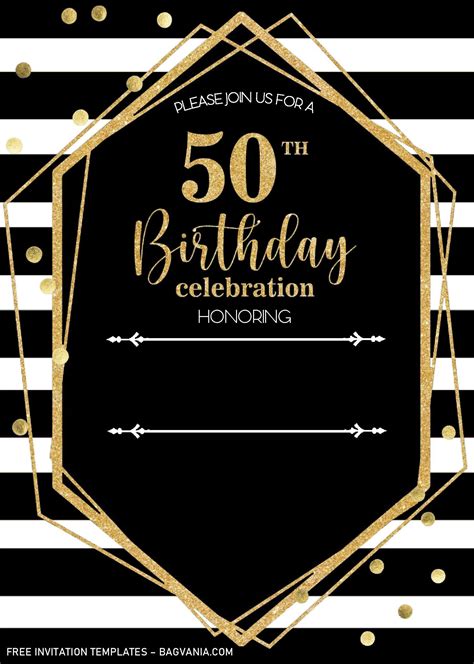 50th Birthday Templates Free Download Save The Date