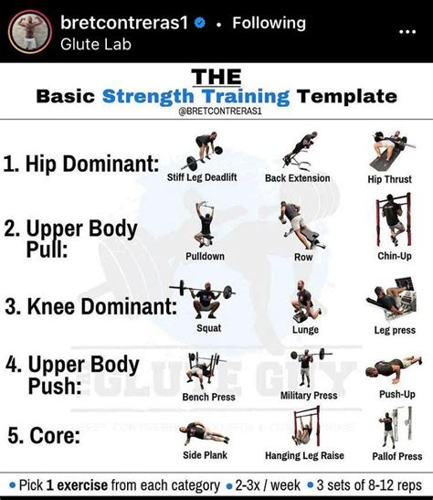 6 Bret Contreras Workout Templates For Strength