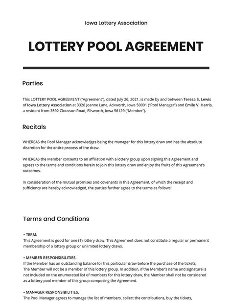 6 Essential Tips For Lottery Office Pool Contract