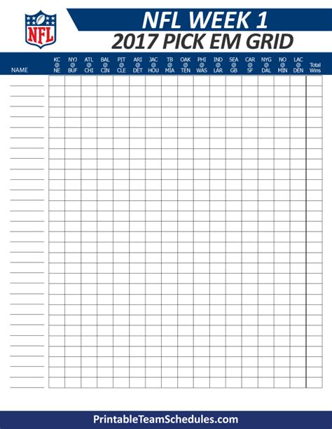 6 Free Nfl Pick Em Spreadsheet Templates