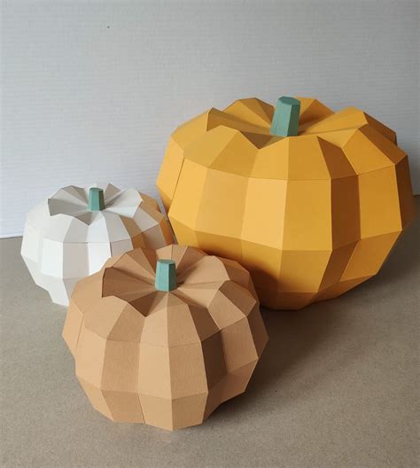 6 Free Printable 3d Paper Pumpkin Templates