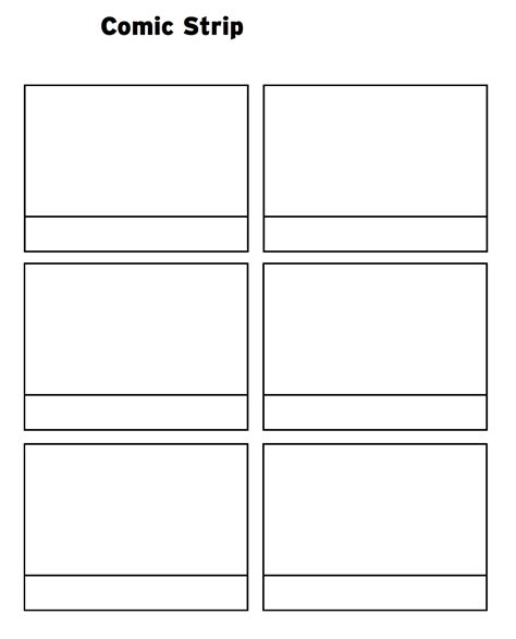 6 Free Printable Comic Strip Templates