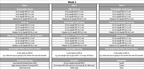 7-Day Barbell Medicine Bodybuilding Template