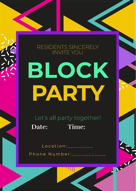 7 Easy Block Party Invitation Templates To Try