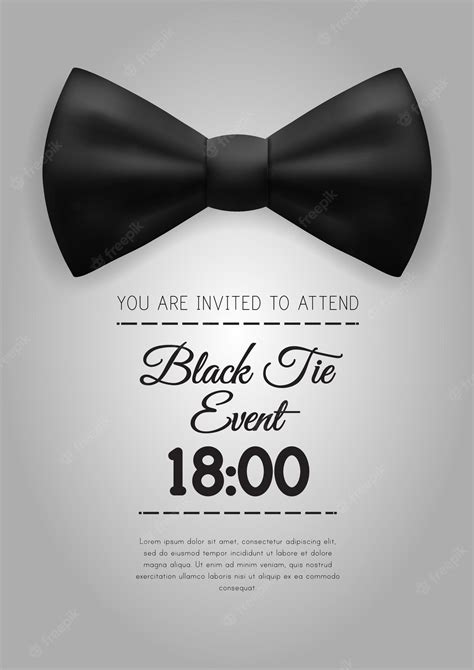 7 Elegant Black Tie Event Invitation Templates