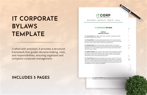 7 Essential Corporate Bylaws Templates In Word