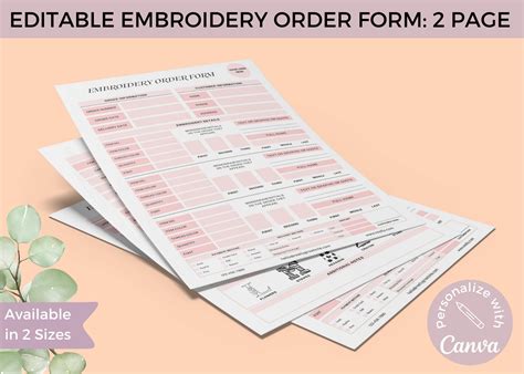 7 Essential Elements Of An Embroidery Order Form Template