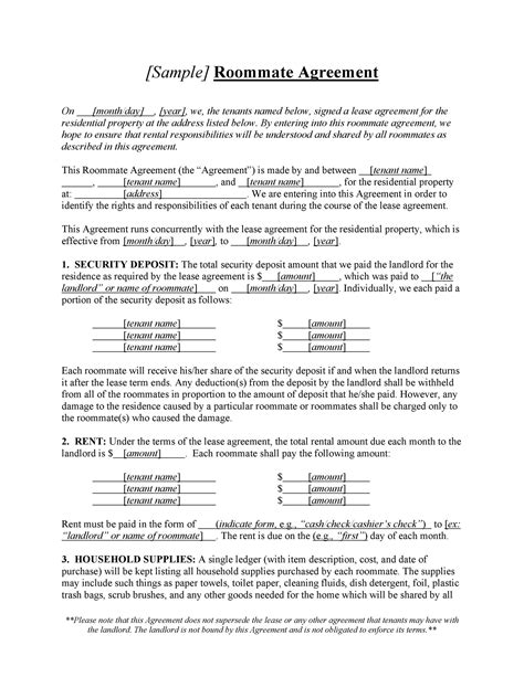 7 Essential Roommate Contract Template Clauses