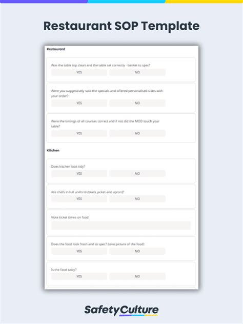 7 Essential Sop Templates For Restaurants