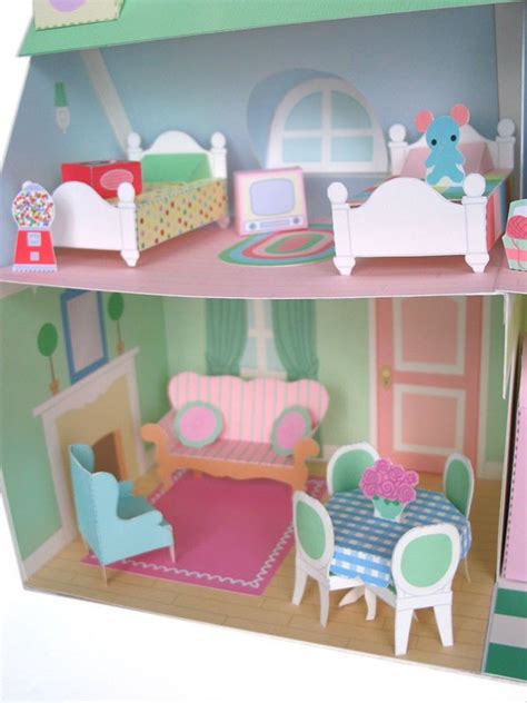 7 Free Cardboard Dollhouse Furniture Templates