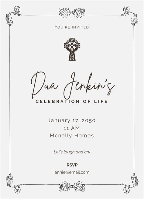 7 Free Celebration Of Life Templates